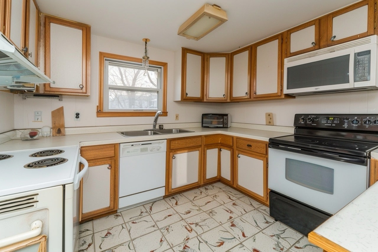 rental property new jersey renovated interior kitchen space